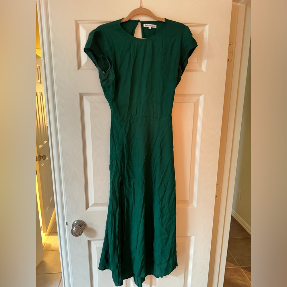 COPY - REFORMATION green Gavin dress size 8